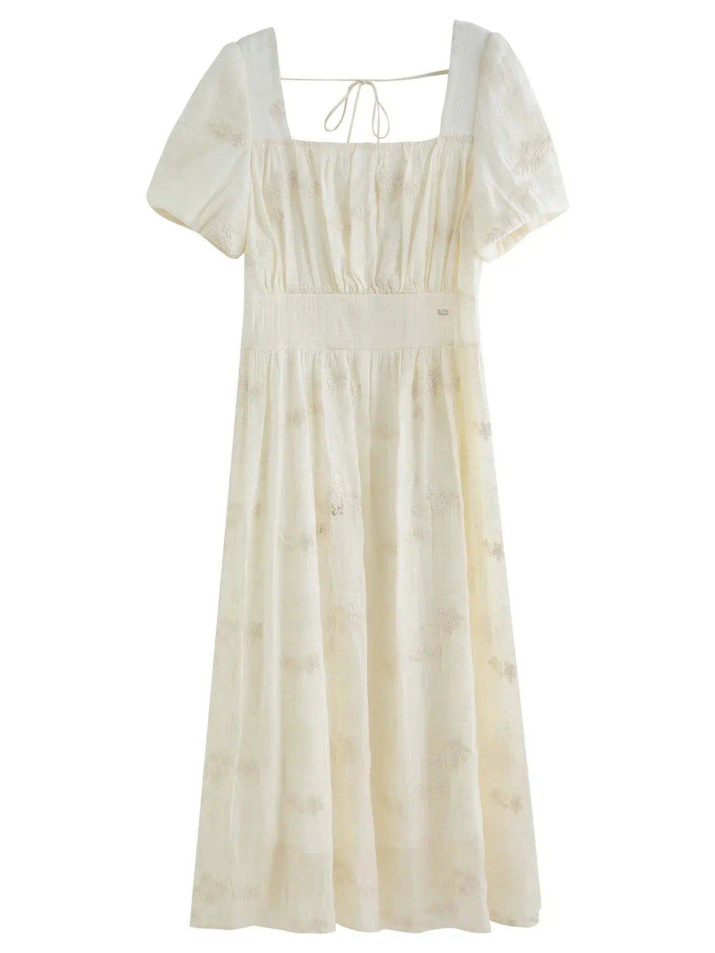 Women's Floral Embroidered Tea Length Dress - Loran