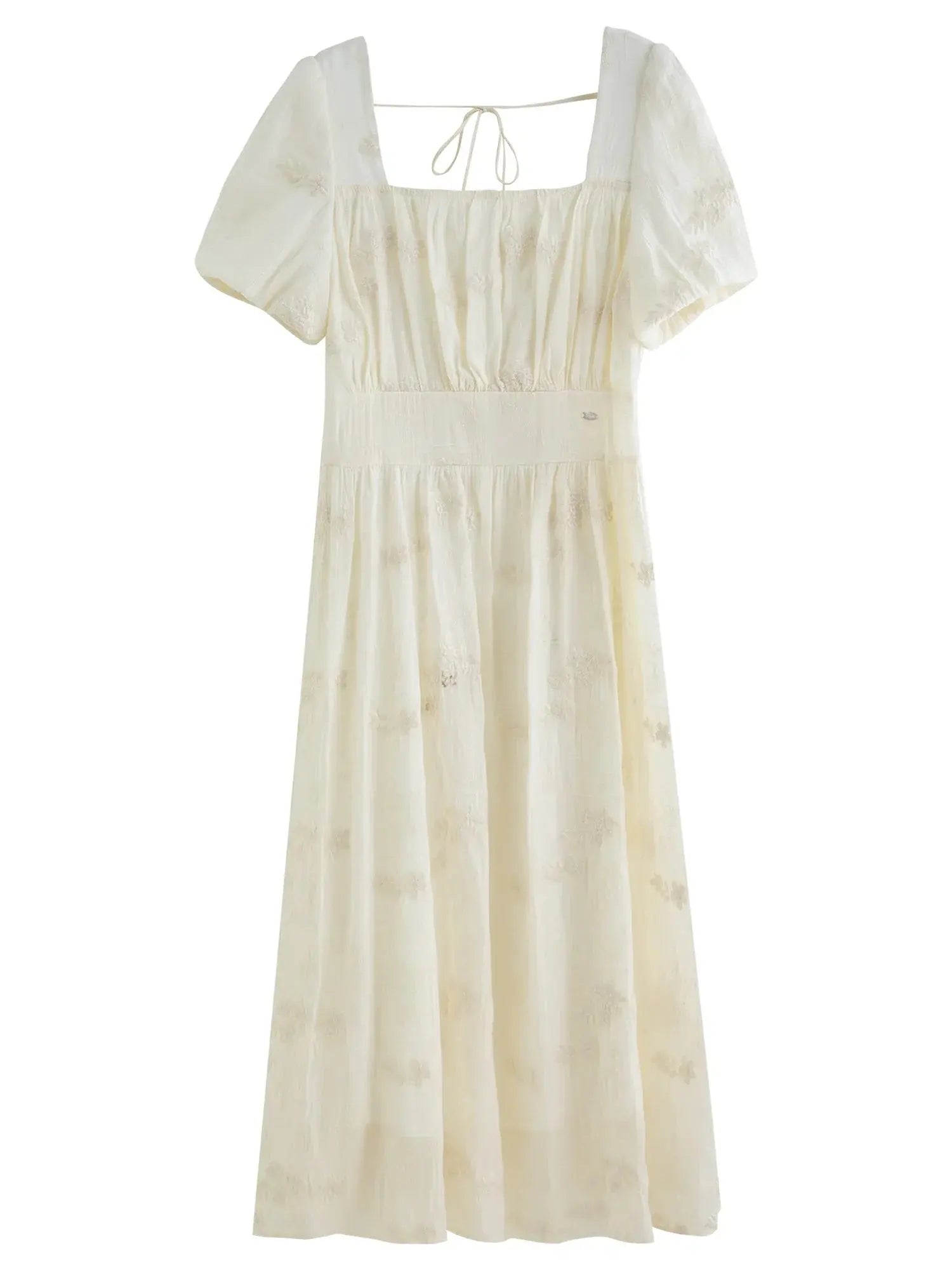 Women's Floral Embroidered Tea Length Dress - Loran