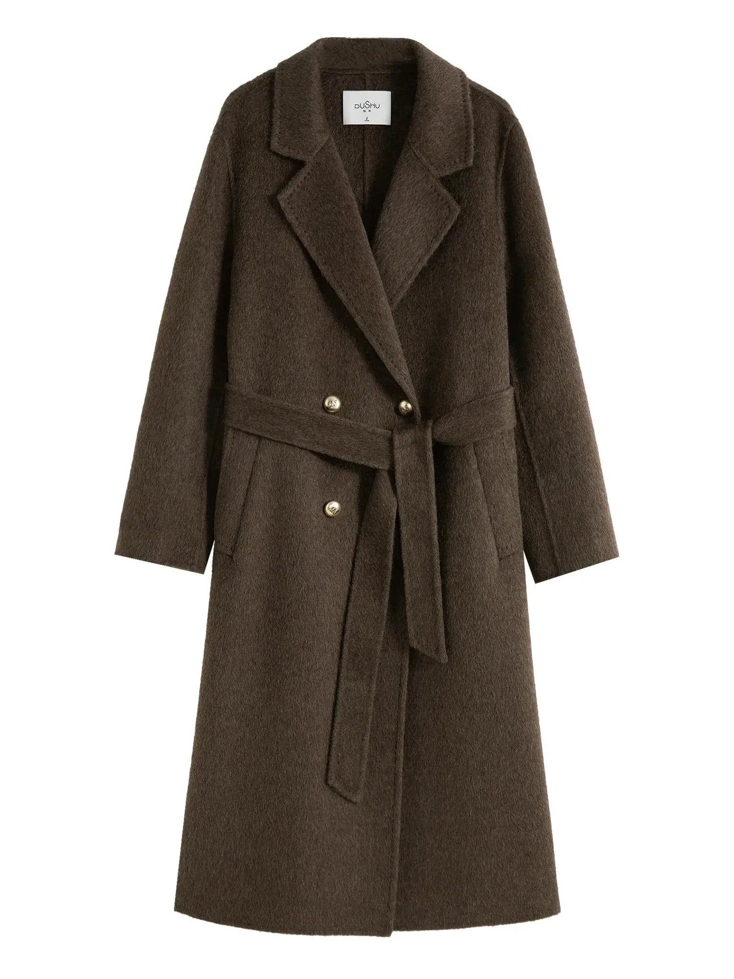 Luxury Casual Textured Woolen Coat with Fur Detail - Loran
