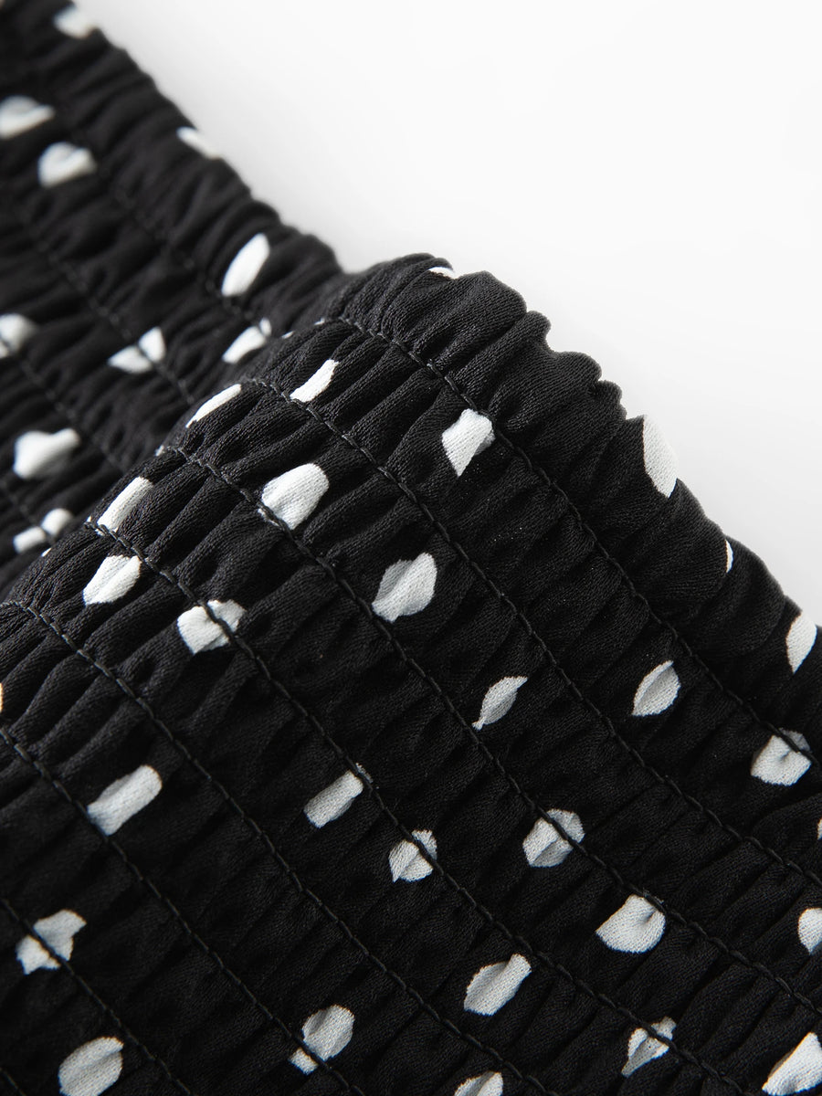 Elegant Slimming Plus Size Polka Dot Dress