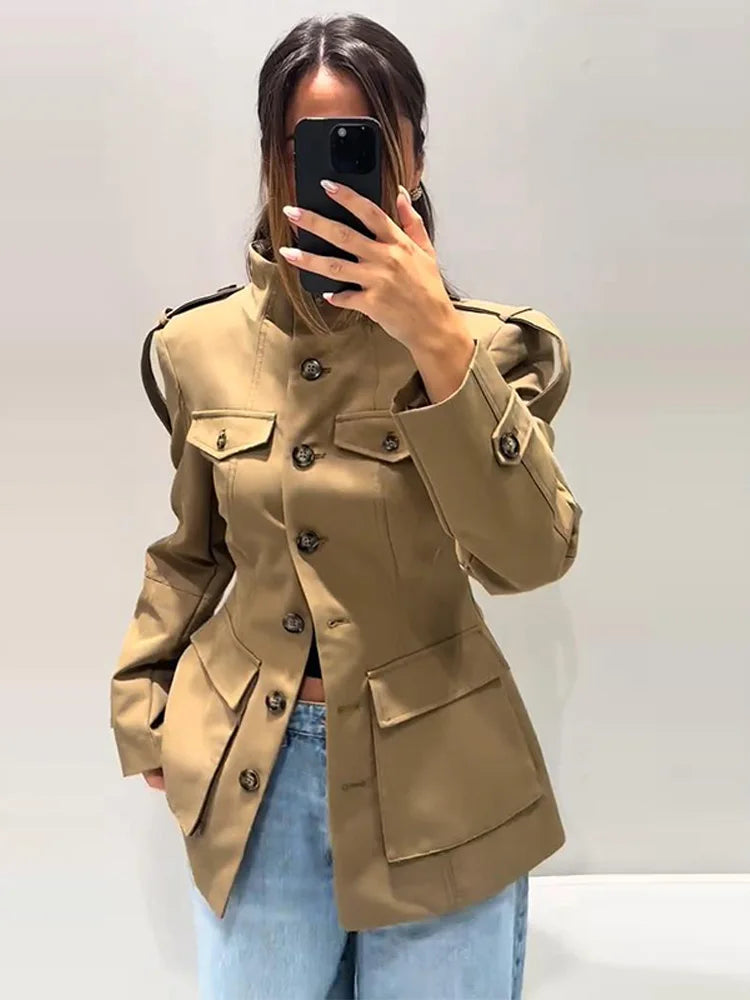 Women's Autumn Stand-Collar Jacket