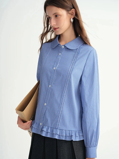 Cozy Plus-Size Winter Shirt Dress: Striped & Gathered - Loran