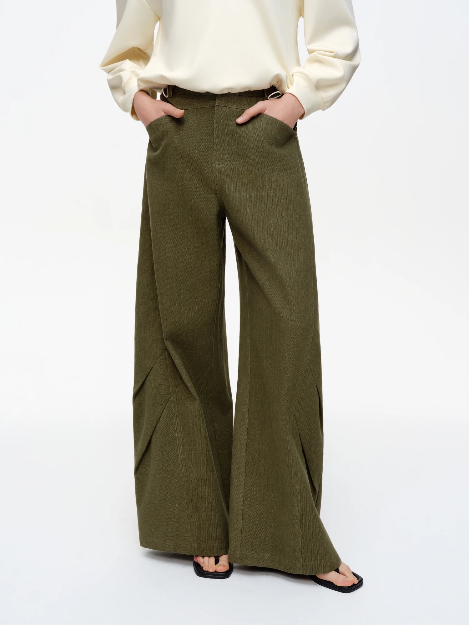 Women’s Retro Cargo Scimitar Pants Loose Cotton Trousers Loran