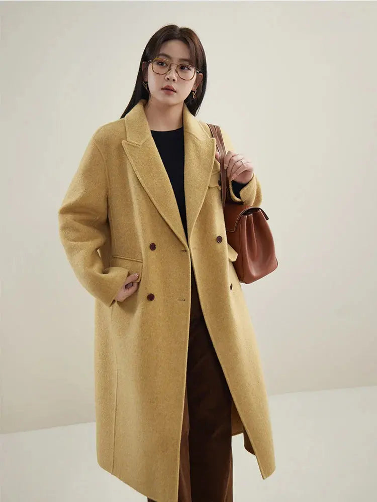 Chic Mid-Length Wool Temperament Jacket - Loran