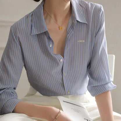 Classic Striped Long-Sleeve Shirt - Loran