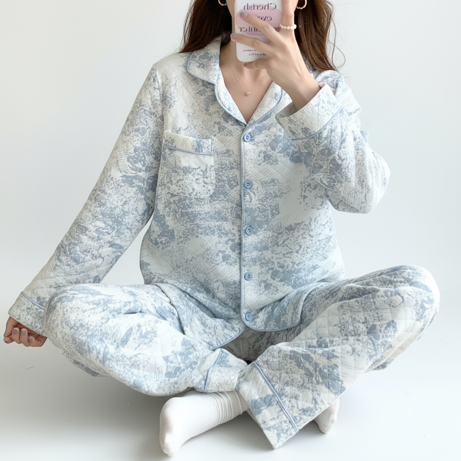 Women's Warm Winter Pajamas Set