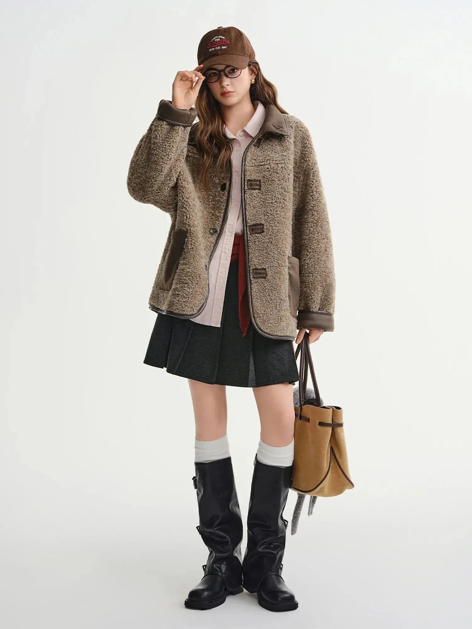 Vintage American Style Brown Fur Jacke LORAN STORE