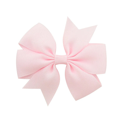 Solid Color Grosgrain Ribbon Hair Bow Clips for Girls