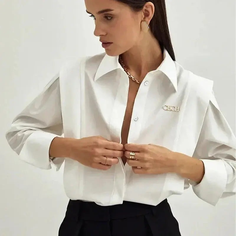 Chic & Comfortable Cotton Business Top - Loran