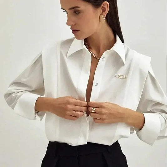 Chic & Comfortable Cotton Business Top - Loran
