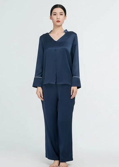 Elegant Women's Real Silk Pajamas Long Sleeve Loran
