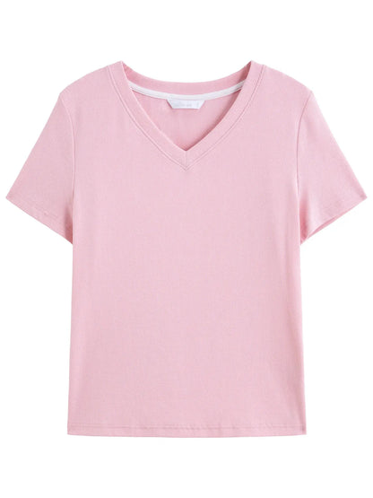 High-Stretch V/U Neck Tee Loran