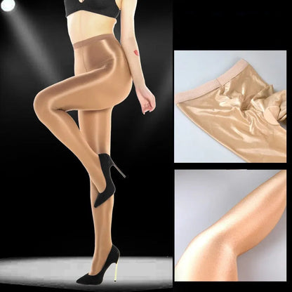 Shiny Oil Gloss Tights & Reflective Stage Socks