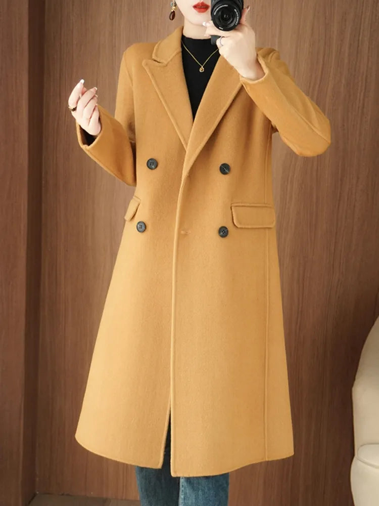 Women's Coat Pure Wool Double-Sided