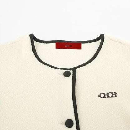 Women's Solid Fleece Panel Winter Coat - Loran