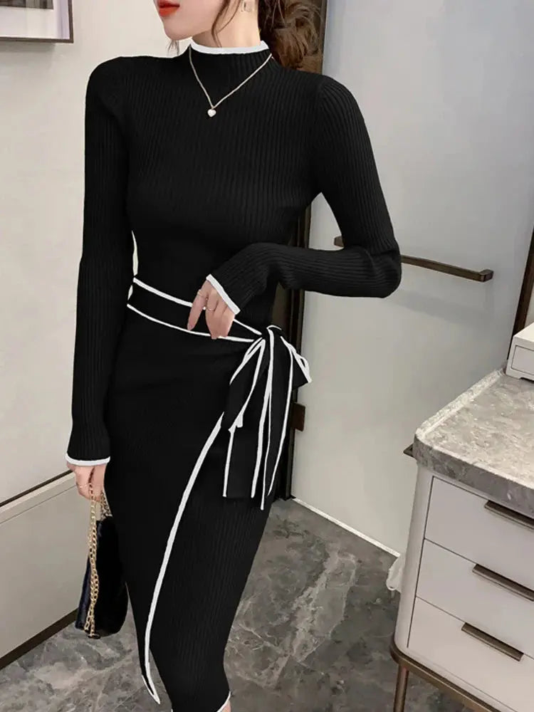 Women's Knitted Sweater Dress - Loran