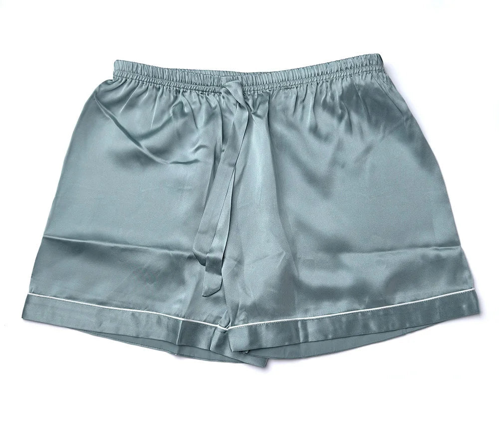 Real Mulberry Silk Pajama Set: Short Sleeve & Shorts Loran