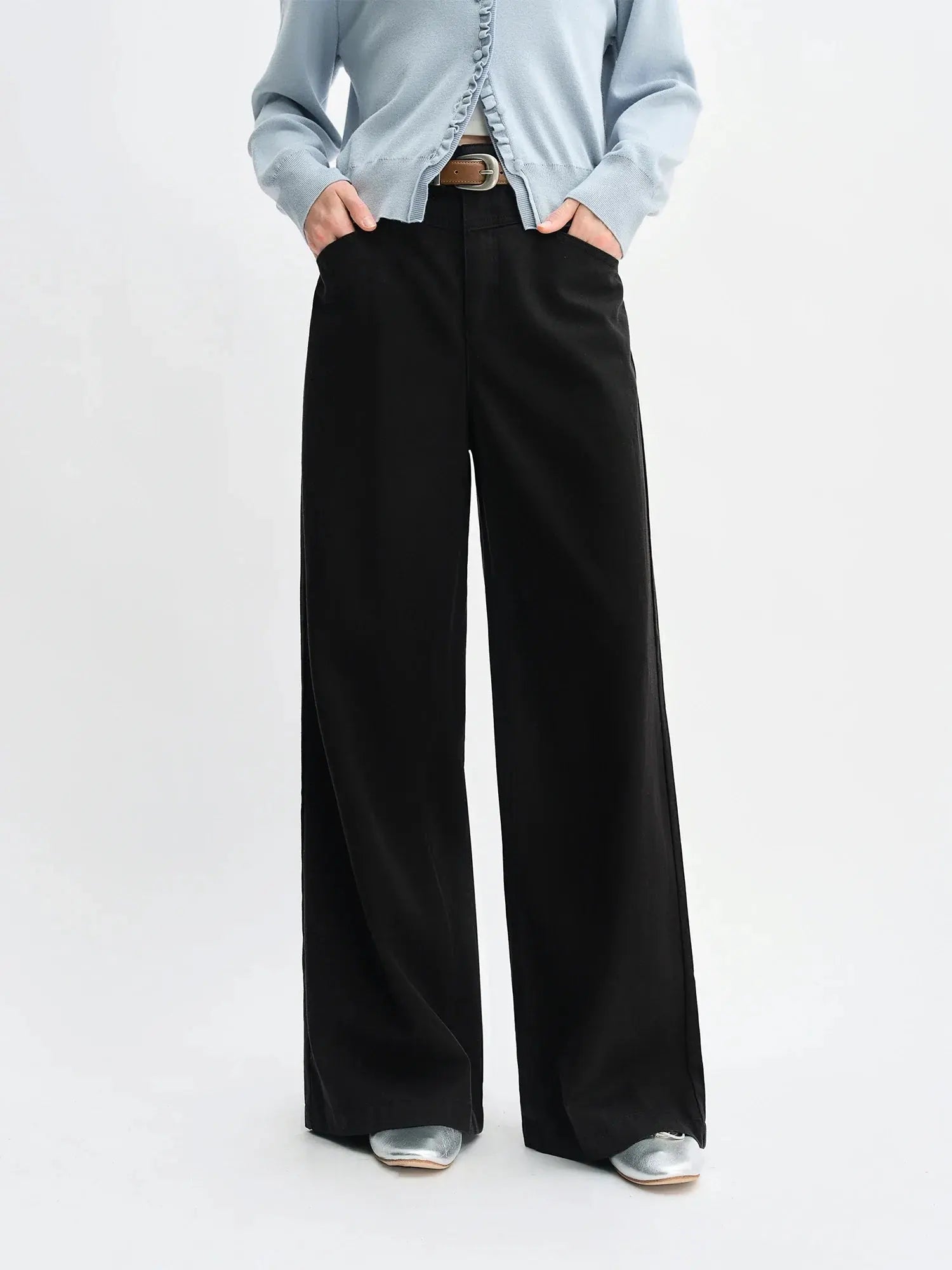 Multi-Color Wide-Leg Straight Jeans - Loran