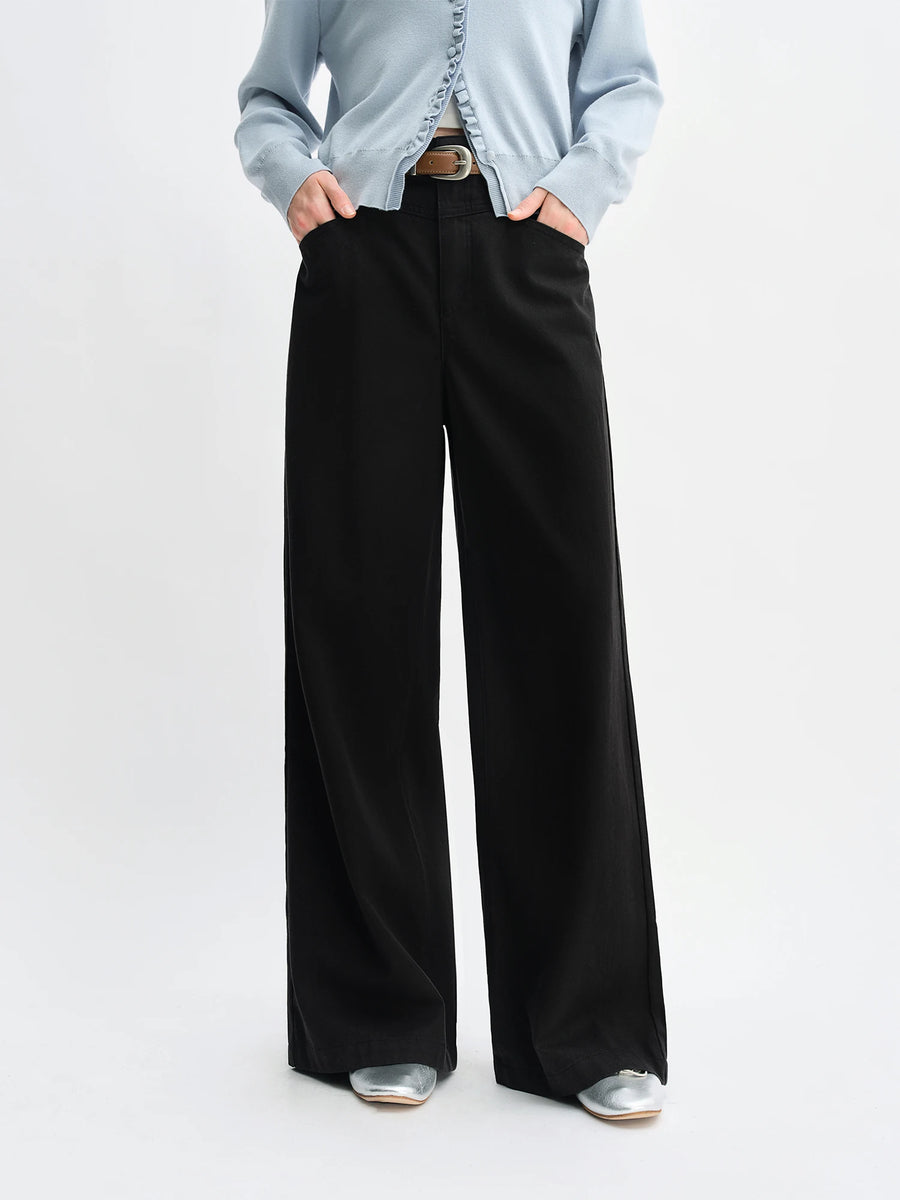 Multi-Color Wide-Leg Straight Jeans
