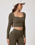 Activewear Suit: Long-Sleeve Top and Bottoms