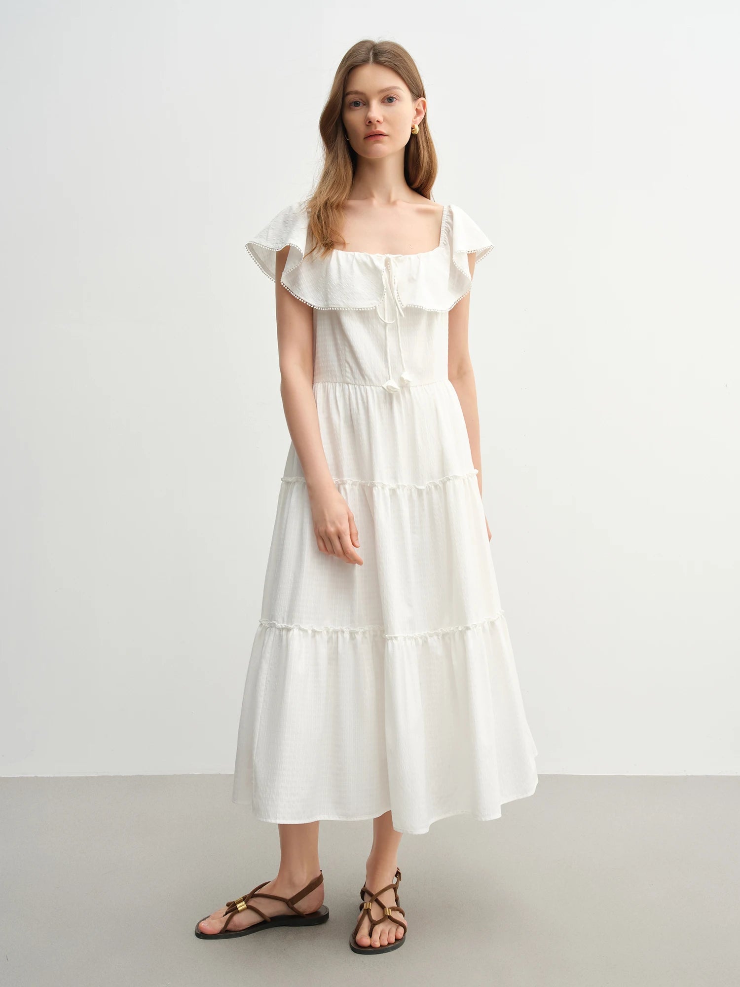 Plus Size Ruffled Maxi Dress Elegant Summer Style Loran