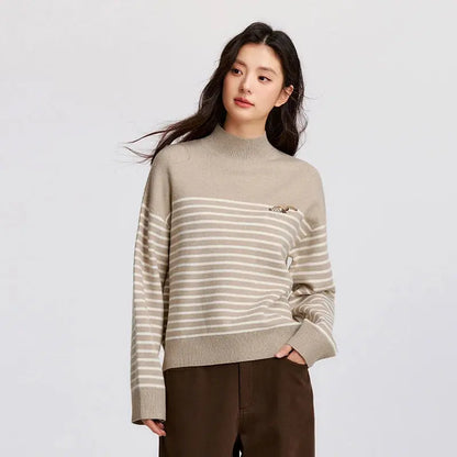 Women's Loose Half Turtleneck Sweater LORAN STORE
