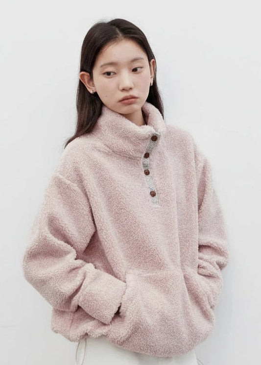Women’s Plush Plaid Patchwork Hoodie Autumn Pullover Loran