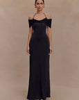 Elegant Off-Shoulder Backless Gown