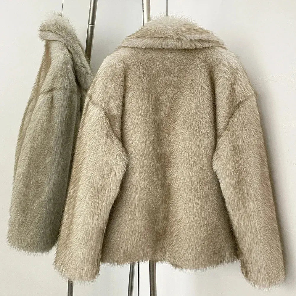 Fluffy Faux Fur Winter Coat - Loran