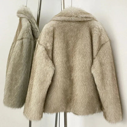 Fluffy Faux Fur Winter Coat - Loran