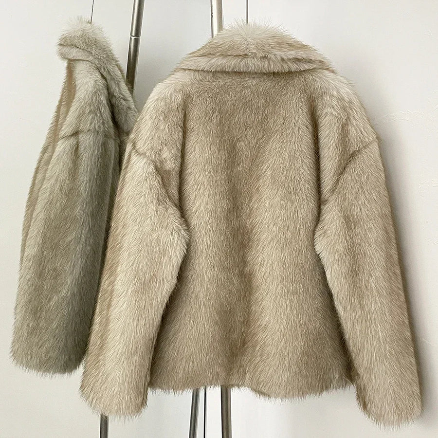 Fluffy Faux Fur Winter Coat