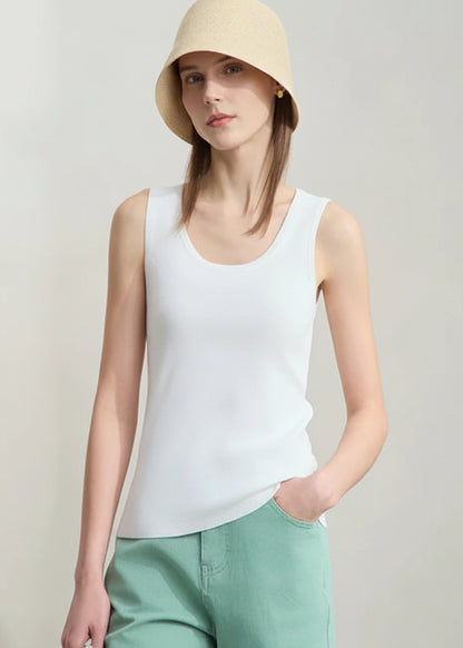 AMII Minimalist Autumn Casual Sweaters for Women 2025 Print U Neck Sleeveless Vest Female New Fashion Knit Slim Tops 12542009 Loran