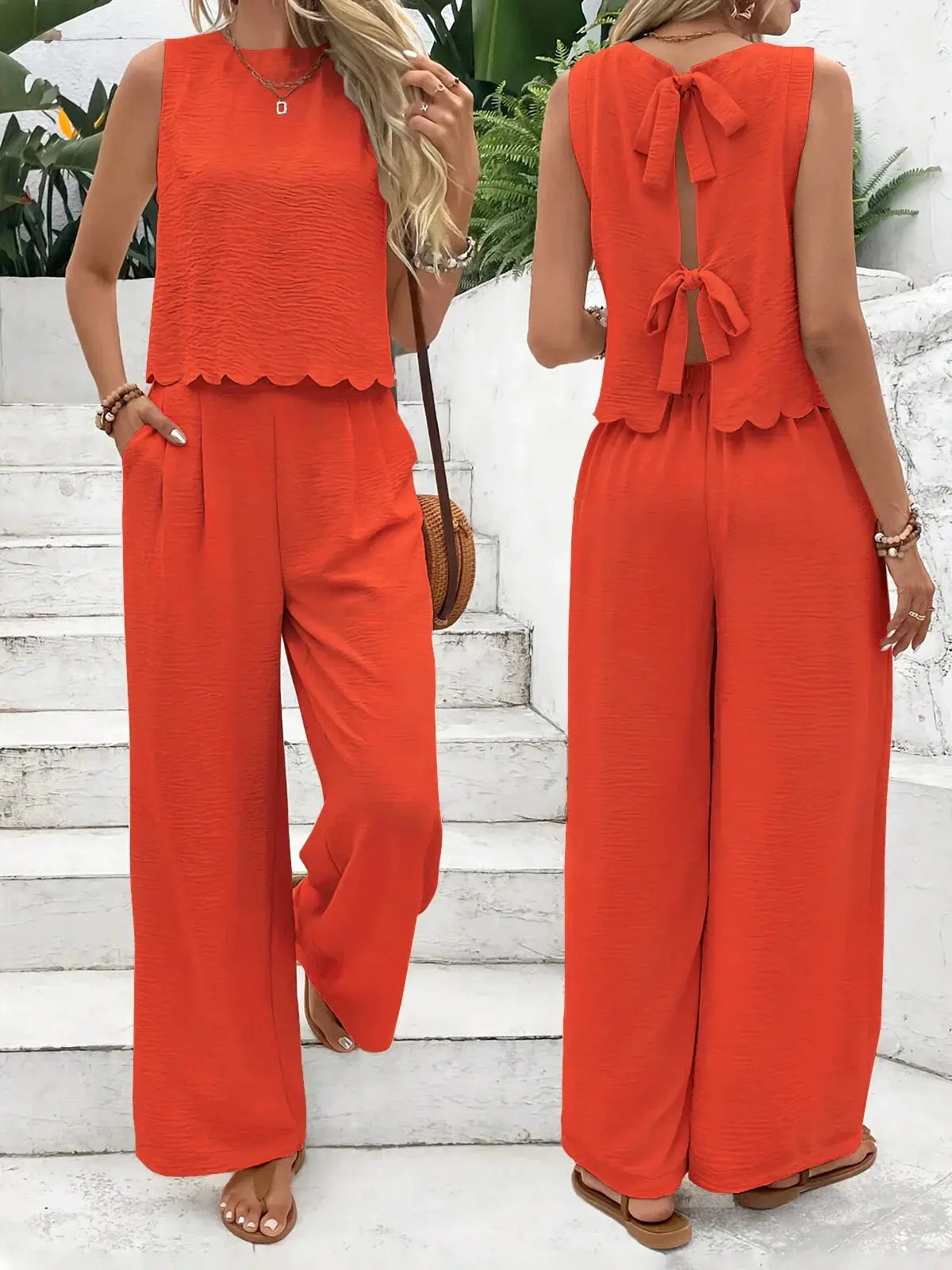 Casual Women's Tank Top & Trousers Set - Loran