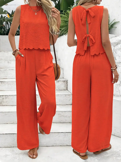 Casual Women's Tank Top & Trousers Set - Loran