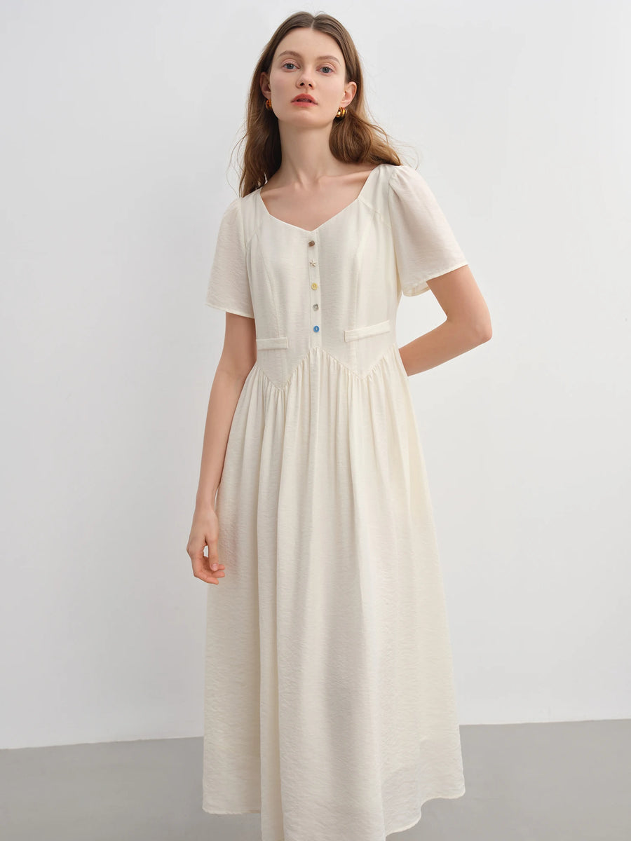 Vibrant Button-Down Style in White Sand & Sea Salt