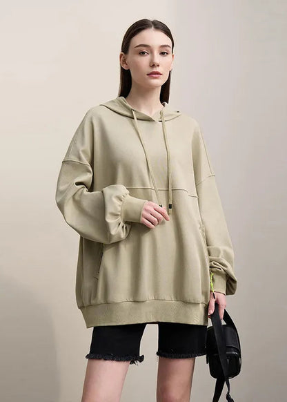 Amii Women's Sweatshirt 2026 Spring New Casual Letter Embroidery Printed Hooded Sweater Women's Loose Versatile Top 12641024 Loran