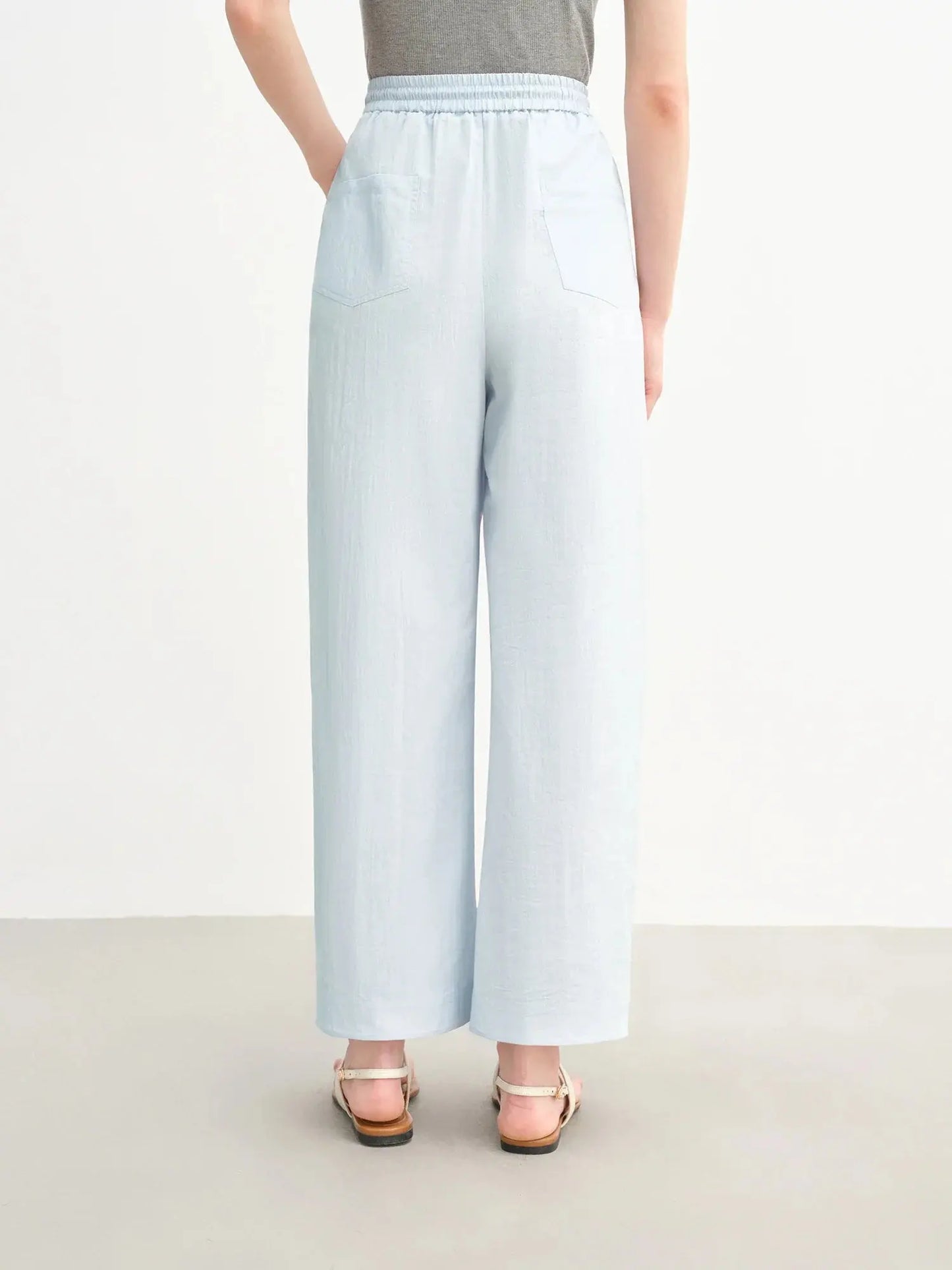 Comfy Wide-Leg Drawstring Pants - Loran