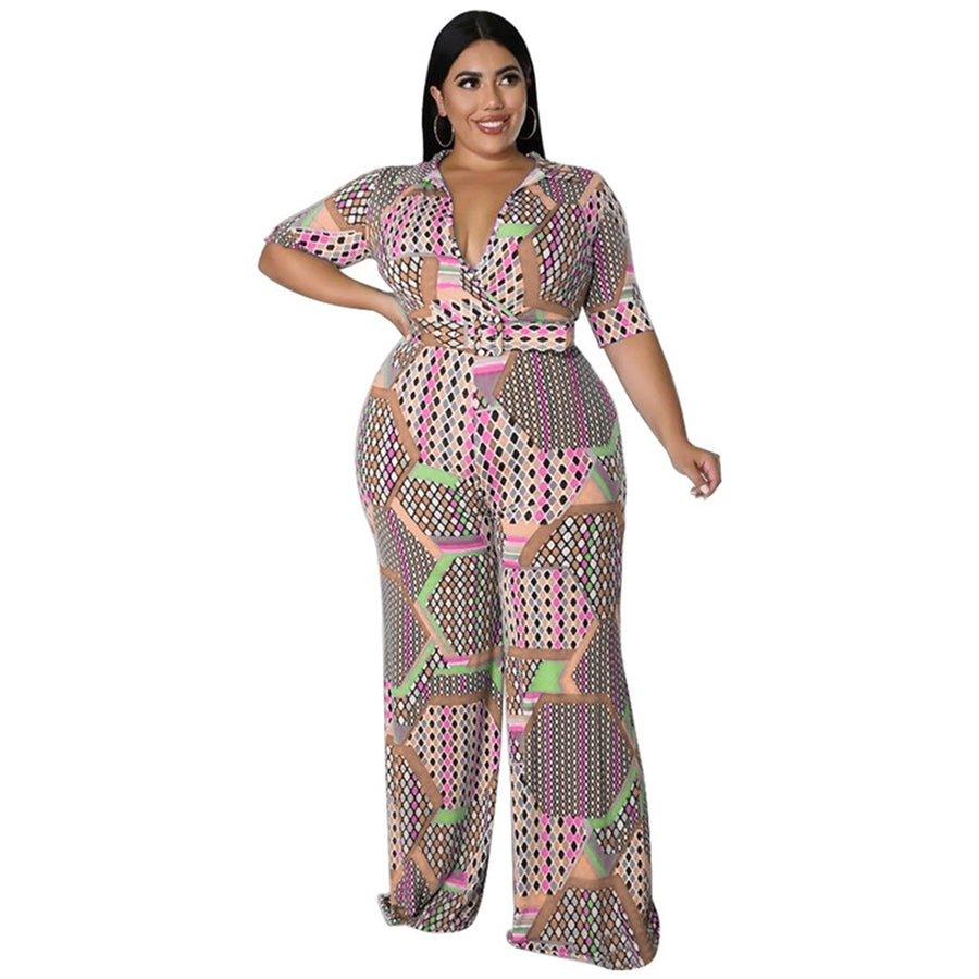 Plus Size Jumpsuit Printed - 3IN SMART Shop  #