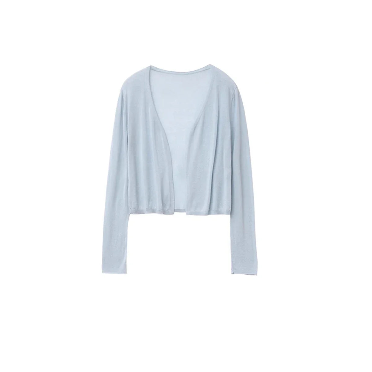 Blue Lyocell Sunscreen Cardigan & Tank Top Set Loran
