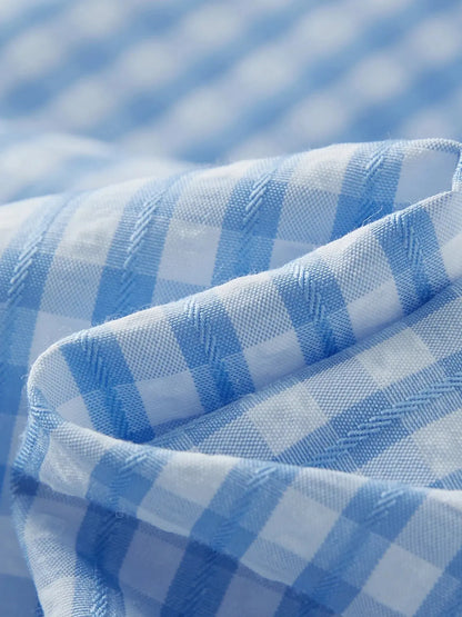 Plus Size Checkered Summer Skirt LORAN STORE