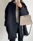 Elegant Wool Blend Mid-Length Coat