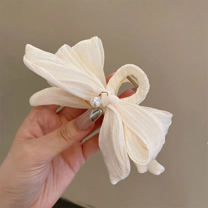 Elegant Mesh Bow Shark Fashion Hair Clamp