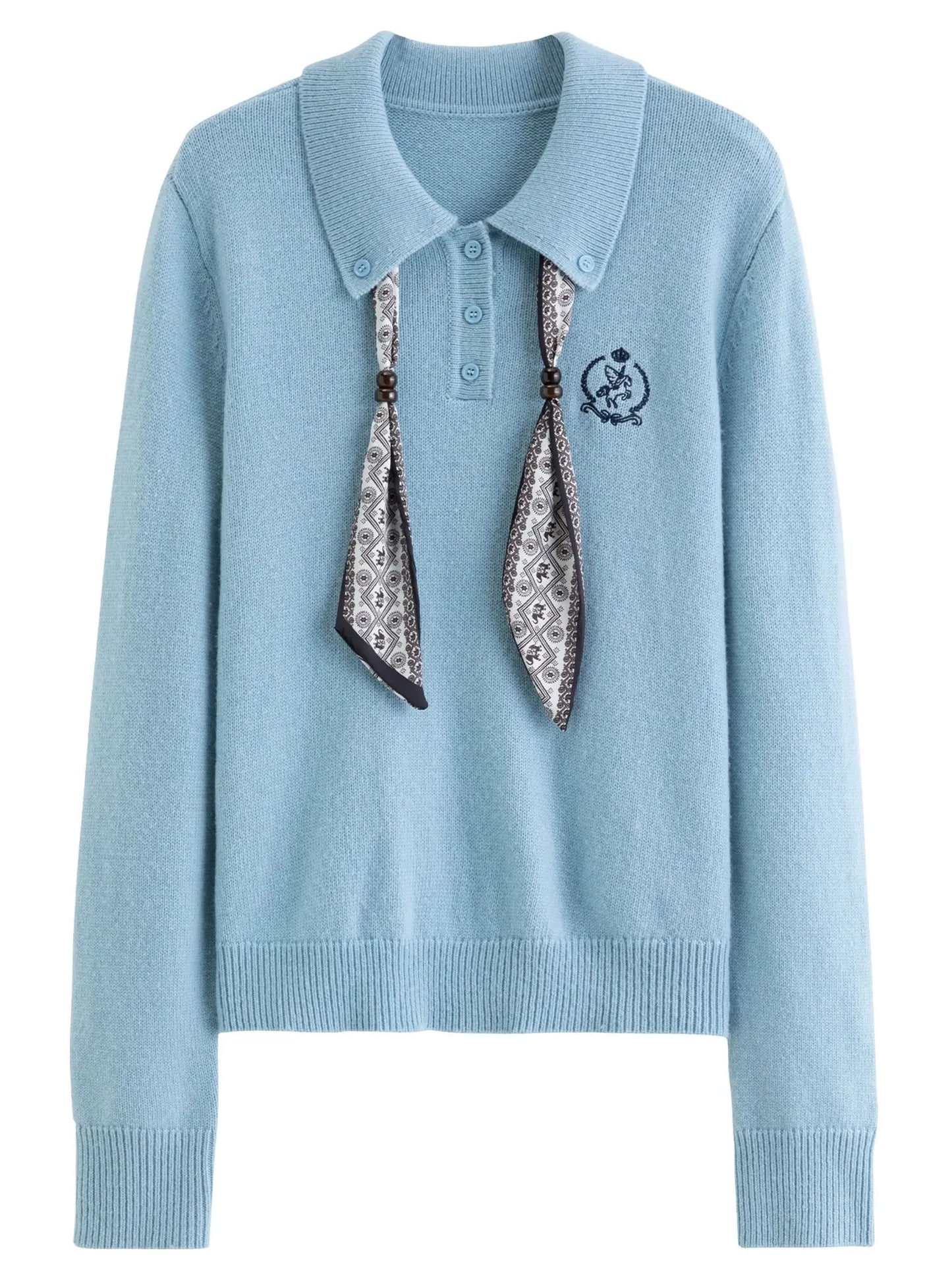 Women's Turn-Down Collar Knit Pullover - Loran