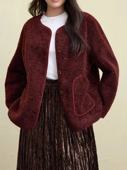 Chic Faux Fur Winter Coat with Coordinating Scarf - Loran