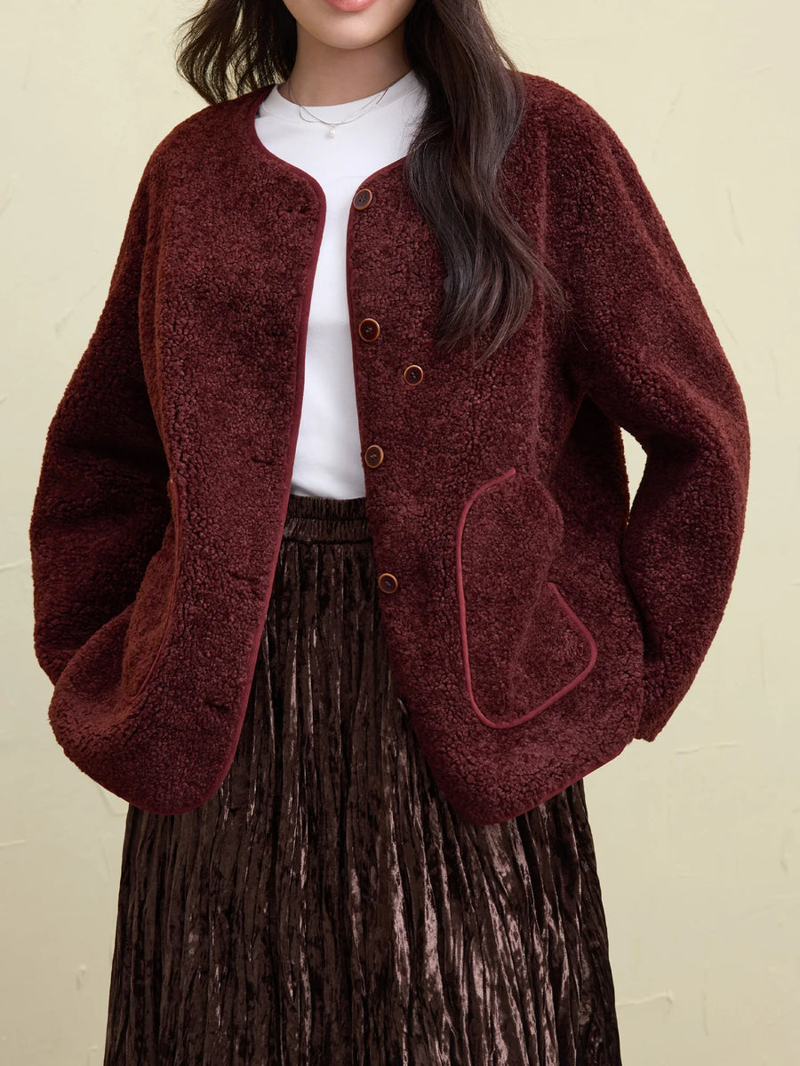 Chic Faux Fur Winter Coat with Coordinating Scarf