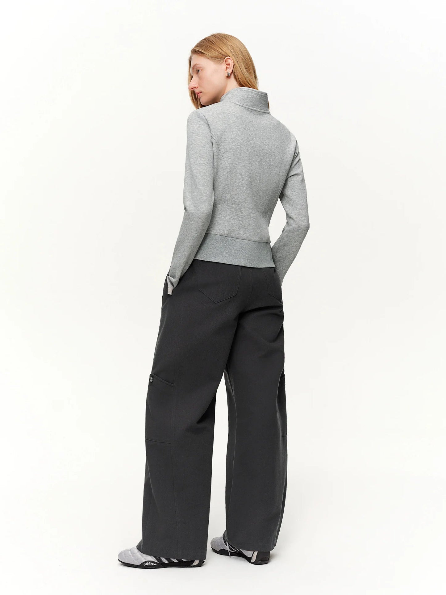 DUSHU 【Relaxed Code】Women Notched Collar Casual Hooded Sweater New Arrival Spring 2026 Collection Chic Short Jacket Spring Coat Loran