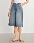 Plus Size High-Waisted Wide-Leg Casual Jeans