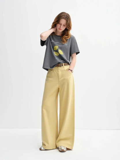 Women’s Fruit Print Cotton T-Shirt | Loose Straight Fit - Loran