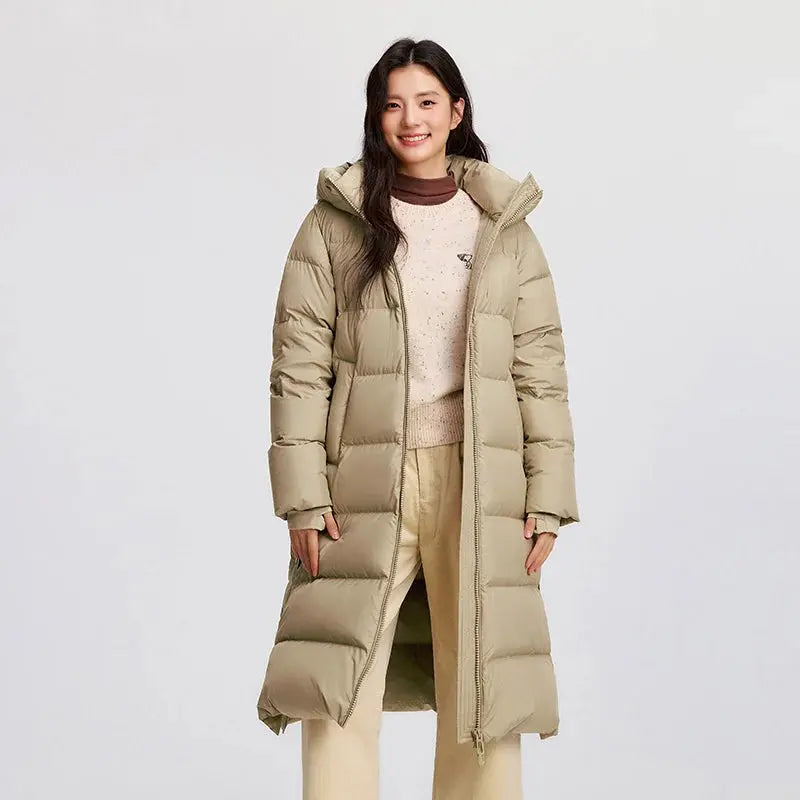 Semir Down Jacket Women Long Length Hooded Loose 2025 New Winter Goose Down LORAN STORE