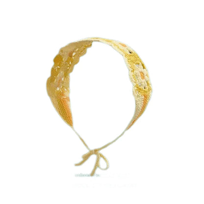 Vintage Knit Flower Headband Retro Hair Accessories